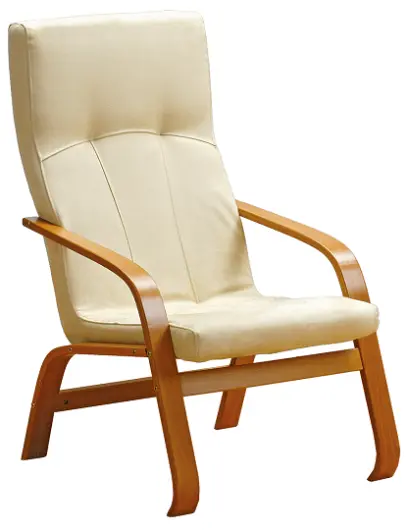 RO - 09 křeslo čalouněné koženkou Holy, dřevěné HOLY BE 5 - koženka krémová